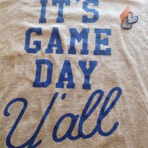"It's Game Time Y'all" Women's Xlg T-shirt w NEW EARRINGS & FREE THANK YOU GIFT